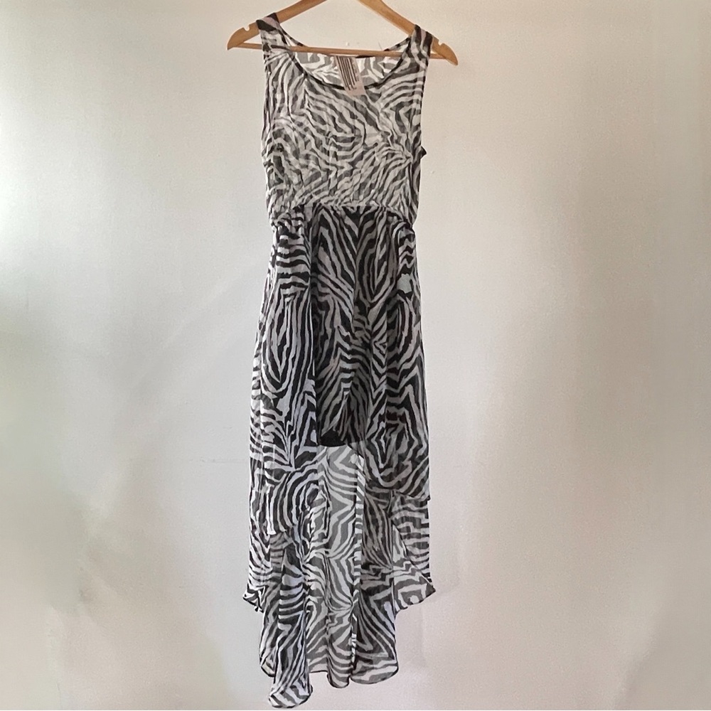 Free People Black and White High Low Dress Size S